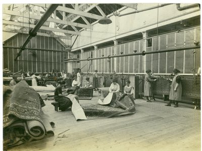 Sewing Room, Carpet Factory, 1923 by English Photographer